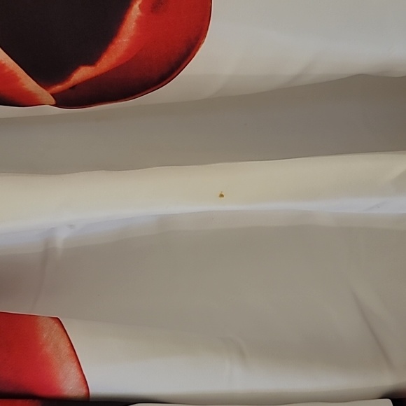 Size 42 / US 10 Jeanne D'Arc black & white fit and flare dress with red flowers. - Picture 2 of 4